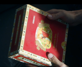 Rios' Red Is Real cigar box with all of his important memories inside.